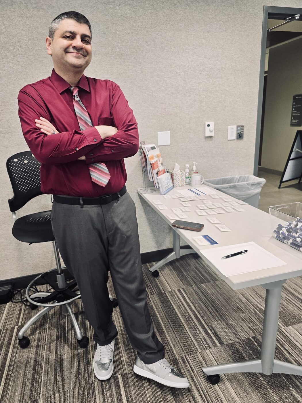 Adam Soltani at a speaking event