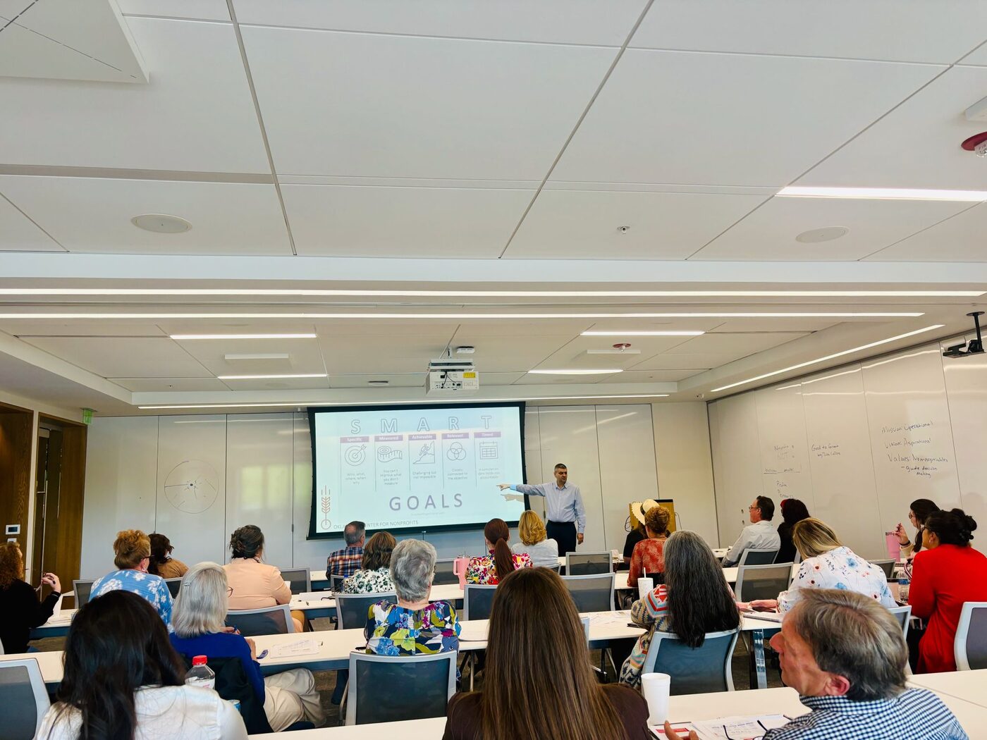 Adam Soltani leading a training session